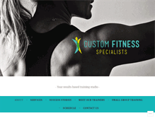 Tablet Screenshot of customfitnessspecialists.com